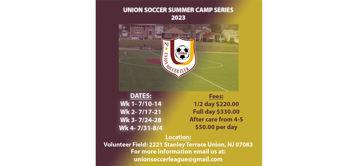 2023 Union SC Summer Camp Sessions are now open!  Click on the image to select your enrolment week(s)!